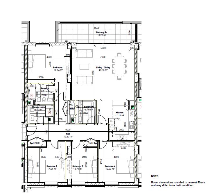 Image of Apartment - 4 Bedrooms - 3 Bathrooms for Rental in Midtown-Gibraltar, Image 16